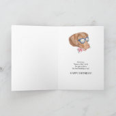 孫の素晴らし誕生日カードとラブラドール犬 カード (内部)