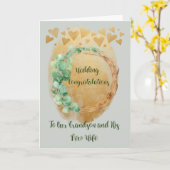 孫の結婚祝いカード & 新しい奥さん カード (黄色い花)