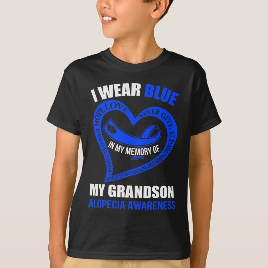 孫の脱毛症の認識度 Tシャツ (正面)
