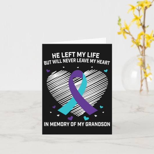 孫の自殺を偲んで 自殺予防啓発 カード (黄色い花)