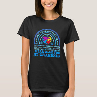孫の自閉症啓発 ブルーで応援 グランド Tシャツ