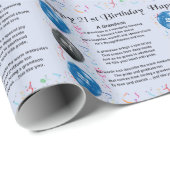 孫の詩-第21誕生日 ラッピングペーパー (ロールコーナー)