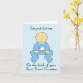 孫の誕生おめでとう素晴らしす素晴らし。 カード (黄色い花)