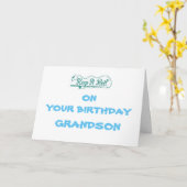 *孫の誕生日と大好きな漁師におめでとう* カード (黄色い花)