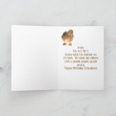 孫の誕生日のおもしろいのダッキーのにせ医者のにせ医者 カード (内部)