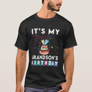 孫の誕生日のマッチングコンフェット Tシャツ