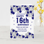 孫の誕生日の要約 カード (黄色い花)