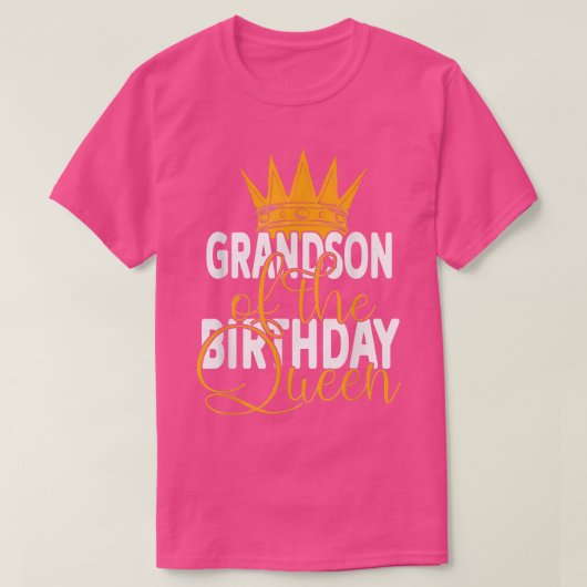 孫の誕生日クイーングランマズデイパート Tシャツ (デザイン正面)