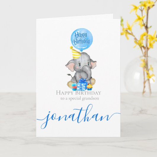 孫の誕生日忘れられない! カード (黄色い花)