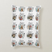 孫の誕生日 カスタム フォト ミニマリスト アクセントクッション (裏面(縦))