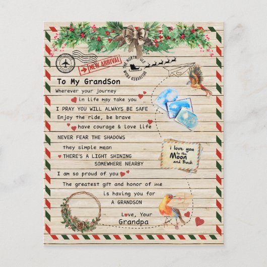 孫の贈り物に、孫と孫に、鳥の愛 チラシ (正面)