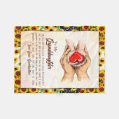 孫の贈り物|ラブ·おばあちゃん·ファミリー·グループ フリースブランケット (正面(横))