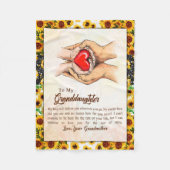 孫の贈り物|ラブ·おばあちゃん·ファミリー·グループ フリースブランケット (正面)