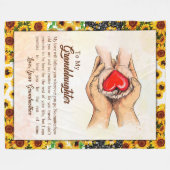 孫の贈り物|ラブ·おばあちゃん·ファミリー·グループ フリースブランケット (正面(横))