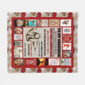 孫の贈り物|私の孫がおばあちゃんの愛を フリースブランケット (正面(横))