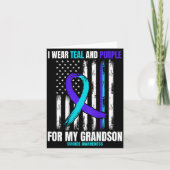 孫の追悼 自殺予防旗 青 カード (正面)