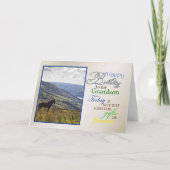 孫の馬の誕生日カード。 カード (正面)