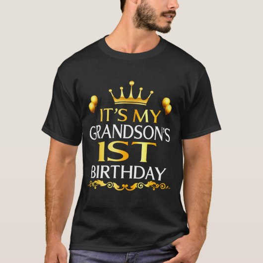 孫の1歳の誕生日おめでとう 1歳 Tシャツ (正面)