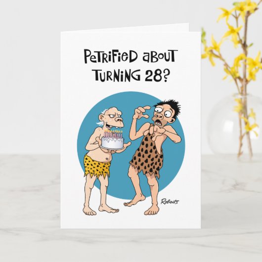 孫の28誕生日 カード (黄色い花)