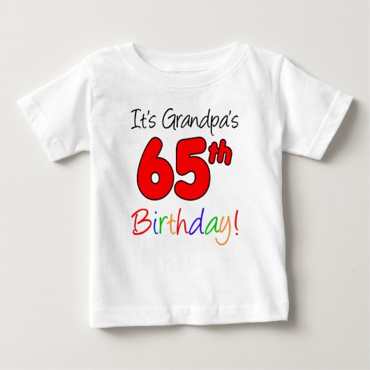 孫の65誕生日 ベビーTシャツ (正面)