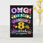 孫の8歳の誕生日おめでとう 8歳の誕生日おめでとう カード (黄色い花)