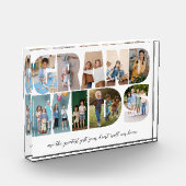 孫の9枚写真コラージュ、祖父母へのプレゼント フォトブロック (左)