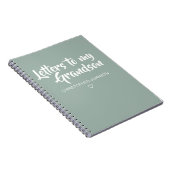 孫のKeepsake Journalへの手紙 ノートブック (右側)