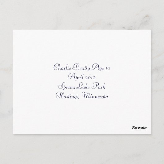 孫はがき ポストカード (裏面)