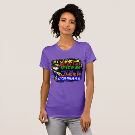 孫はスペクトルの自閉症を揺すります Tシャツ (正面フル)