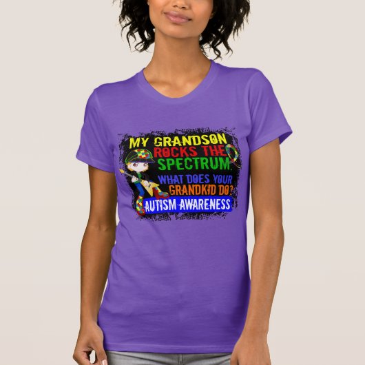 孫はスペクトルの自閉症を揺すります Tシャツ (正面)