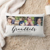 孫は生命に壮大でかわいい写真のコラージュをします ランバークッション (ブランケット)