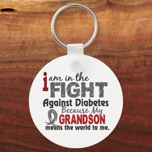 孫は私にとって世界を意味する糖尿病 キーホルダー (正面)