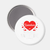 孫は私のバレンタインマッチングfamおばあちゃんギフト マグネット (正面/裏面)