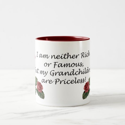 孫は貴重です ツートーンマグカップ (中央)