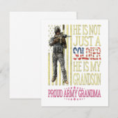 孫は軍人、私は自慢　軍人のおばあちゃんの贈り物 招待状 (正面/裏面)