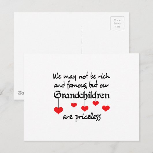 孫は高価ではない ポストカード (正面/裏面)
