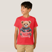 孫へのクリスマスプレゼント おばあちゃんの祝福 Tシャツ (正面フル)