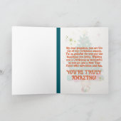 孫へのテディベアのクリスマスの願い シーズンカード (内部)