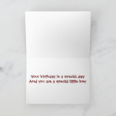 **孫へのハッピーバースデー** カード (内部)