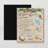 孫へのプレゼント,孫とじいちゃん,鳥好き 招待状 (正面/裏面)