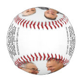 孫への引用文2枚カスタムの写真 野球ボール (裏面)