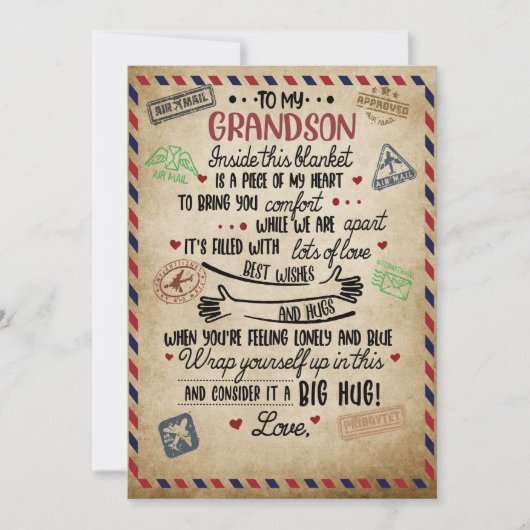 孫への愛 | 祖母から孫への手紙 シーズンカード (正面)