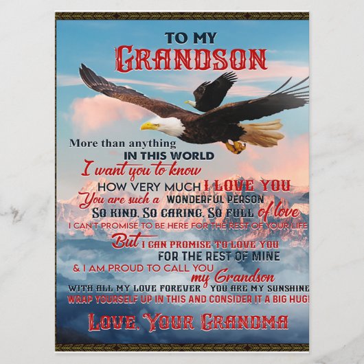 孫への手紙贈り物ラブ男の赤ちゃん贈与アイディア メニュー (正面)