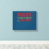 孫への贈り物 |孫のデートすることのルール キャンバスプリント (インサイチュ (ウッドフロア))