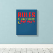 孫への贈り物 |孫のデートすることのルール キャンバスプリント (インサイチュ (ウッドフロア))