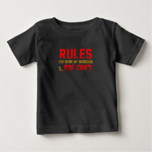 孫への贈り物 孫のデートすることの規則 ベビーTシャツ