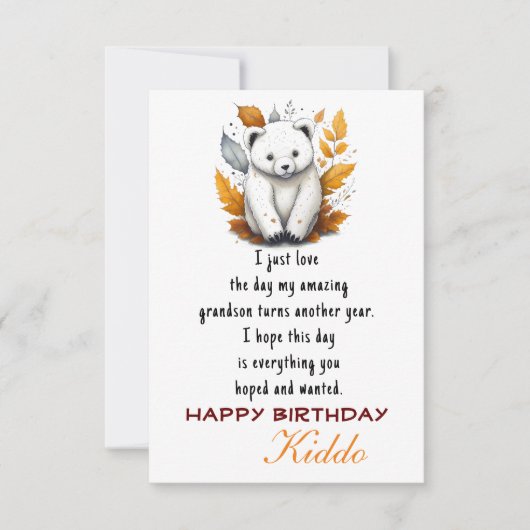 孫への願い カード (正面)