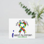 孫を支える自閉症 ポストカード (スタンド正面)