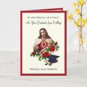 孫エレガント卒業聖ハートバラ  カード (黄色い花)