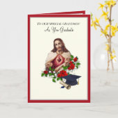 孫エレガント卒業聖ハートバラ カード (黄色い花)